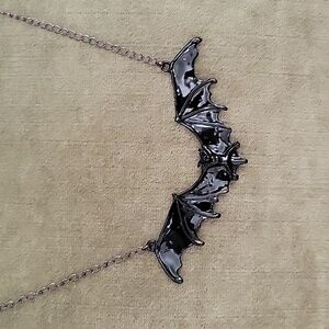 2/$15 Black Bat Necklace